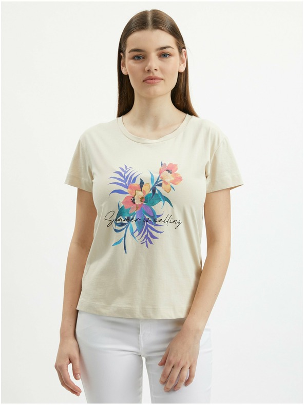 Orsay Бежова дамска тениска ORSAY