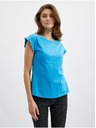 Orsay Синя дамска тениска с волан ORSAY