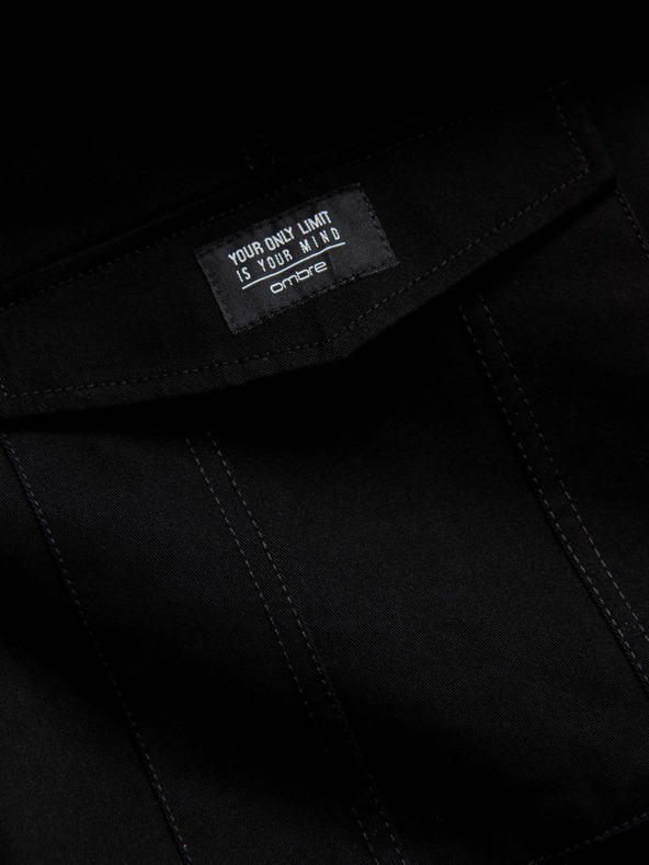 Ombre Clothing Черни мъжки товарни панталони Ombre Clothing