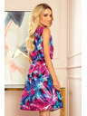 numoco Numoco VICTORIA Рокля с трапец и сини и розови цветя