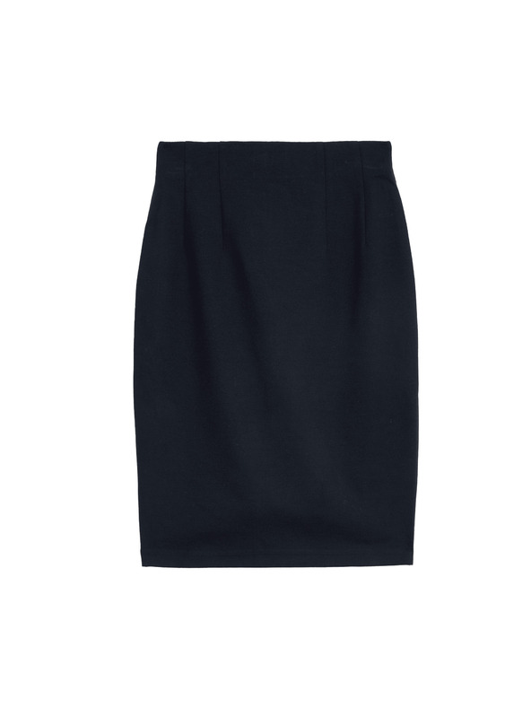 Marks & Spencer Трикотажна пouzdrова пола до коляното Marks & Spencer тъмносиня