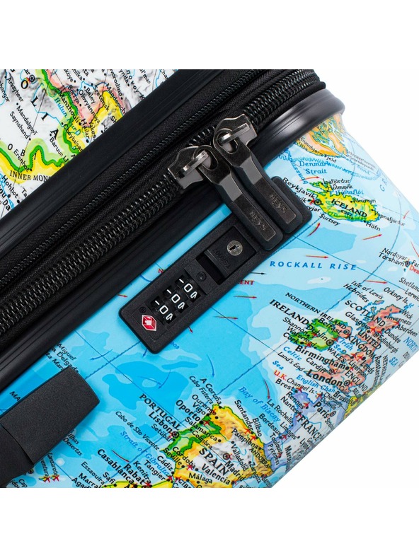 Heys Син десенен пътнически куфар Heys Journey 3G L