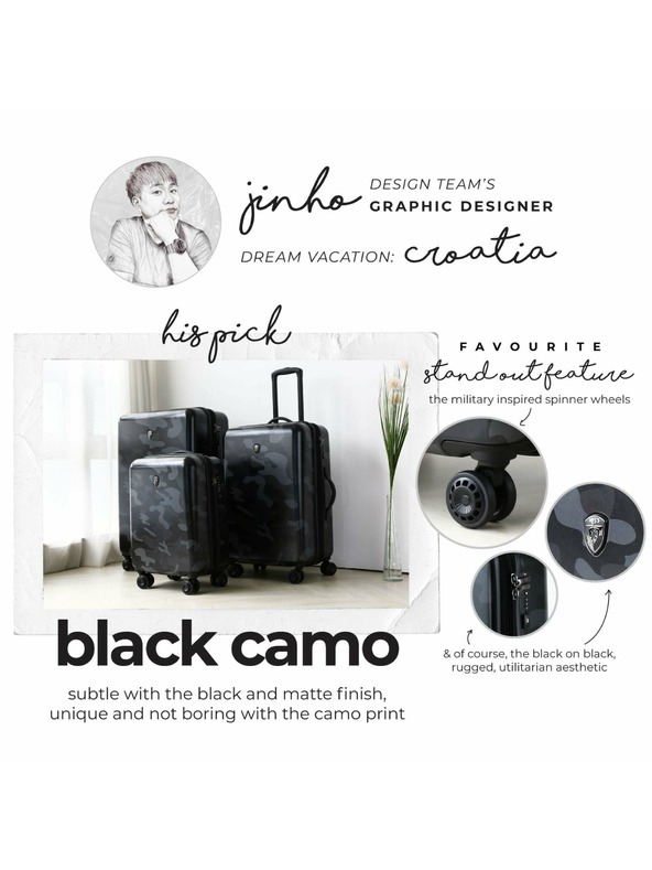 Heys Пътен куфар Heys Black Camo M