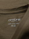 Ombre Clothing Мъжка памучна тениска BASIC с V-образно деколте - черна/морско синьо/тъмно маслинено V7 OM-TSBS-0281 Ombre Clothing