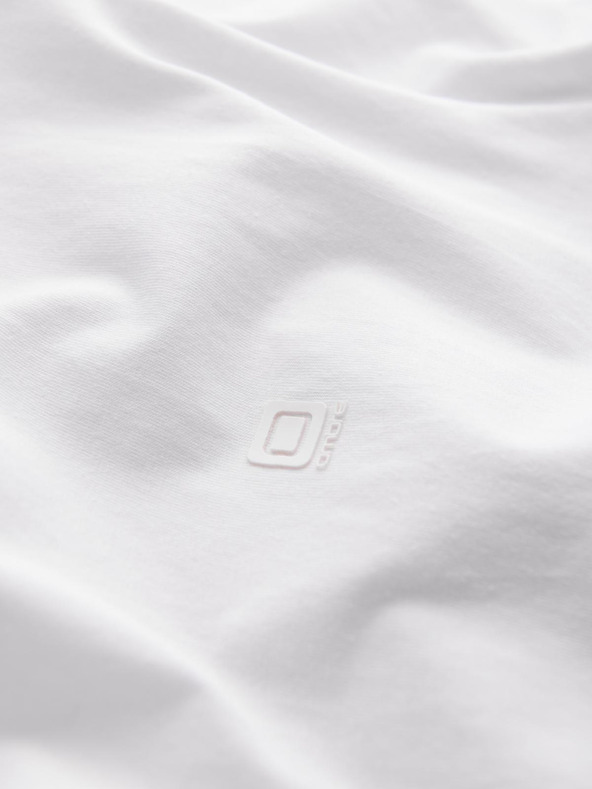 Ombre Clothing Мъжка тениска с V-образно деколте и еластан - бяла V1 S2040 Ombre Clothing