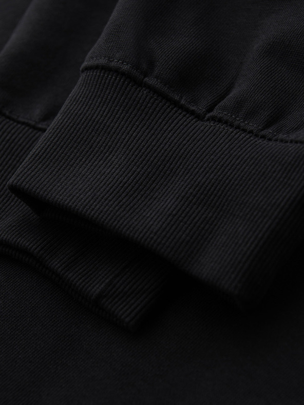 Ombre Clothing Мъжки суитшърт BASIC с ребрирован край - черно V5 OM-PABS-0305 Ombre Clothing