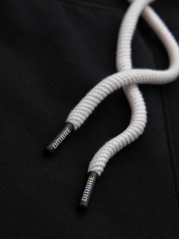 Ombre Clothing Мъжки памучни спортни панталони BASIC без подплата - черно V5 OM-PABS-0304 Ombre Clothing