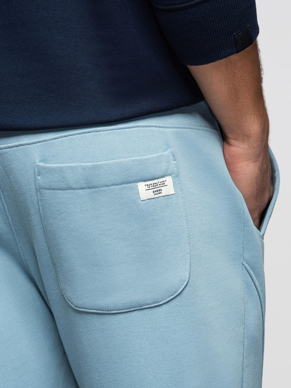 Ombre Clothing Мъжки суитшърт BASIC с ребрирани крачоли - синьо V7 OM-PABS-0305 Ombre Clothing