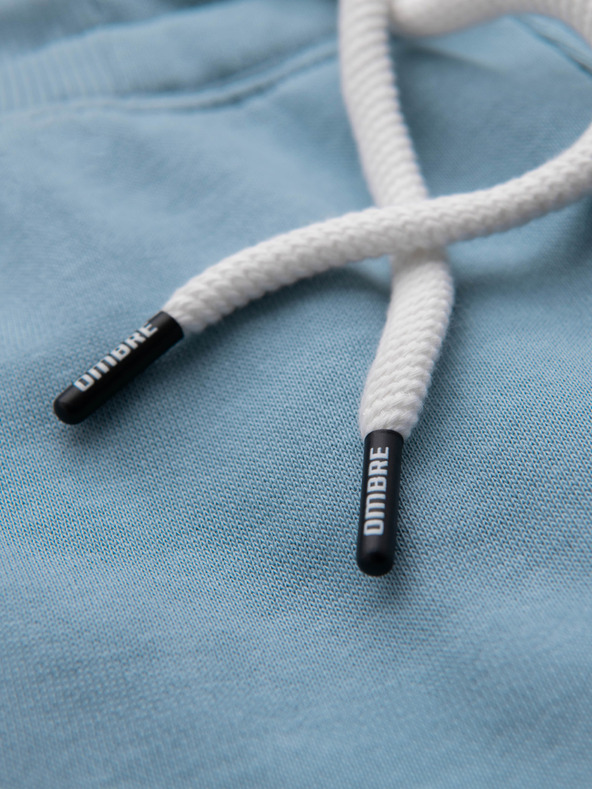 Ombre Clothing Мъжки суитшърт BASIC с ребрирани крачоли - синьо V7 OM-PABS-0305 Ombre Clothing