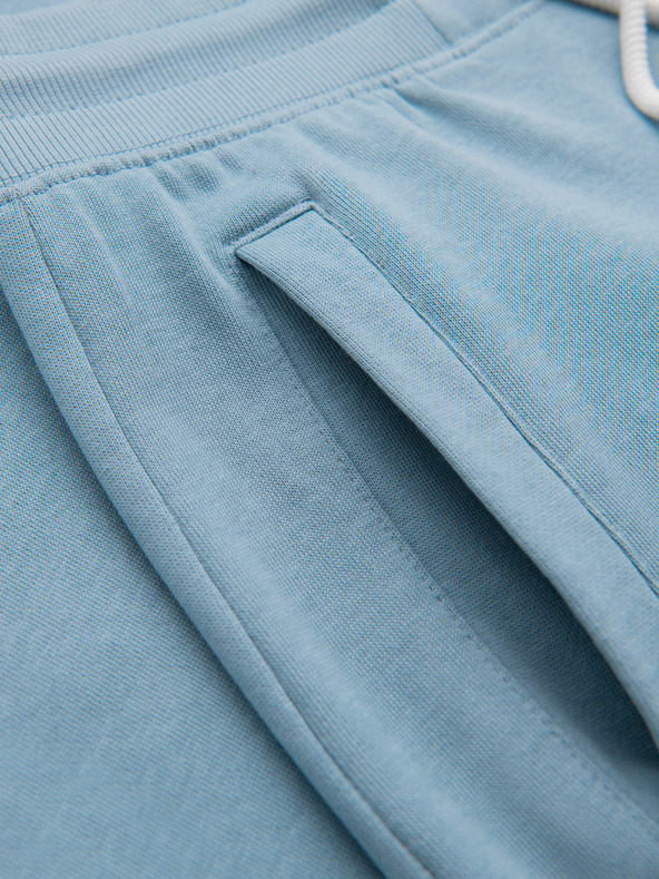 Ombre Clothing Мъжки памучни суитшърт BASIC с необшит край - светло синьо V7 OM-PABS-0304 Ombre Clothing