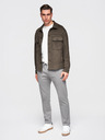 Ombre Clothing Мъжки памучни суитшърт BASIC с необшит край - сиво V8 OM-PABS-0304 Ombre Clothing