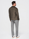 Ombre Clothing Мъжки памучни суитшърт BASIC с необшит край - сиво V8 OM-PABS-0304 Ombre Clothing