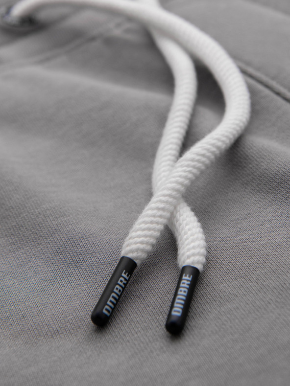 Ombre Clothing Мъжки памучни суитшърт BASIC с необшит край - сиво V8 OM-PABS-0304 Ombre Clothing