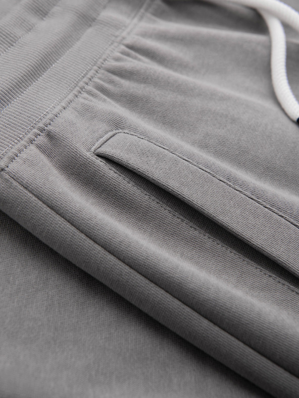 Ombre Clothing Мъжки памучни суитшърт BASIC с необшит край - сиво V8 OM-PABS-0304 Ombre Clothing