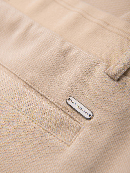 Ombre Clothing Мъжки спортни панталони CARROT FIT от жакарден плетиво - бежово V2 OM-PACP-0292 Ombre Clothing