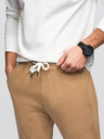 Ombre Clothing Мъжки суитшърт BASIC jogger с ребрирован край - кафяво V2 OM-PABS-0305 Ombre Clothing