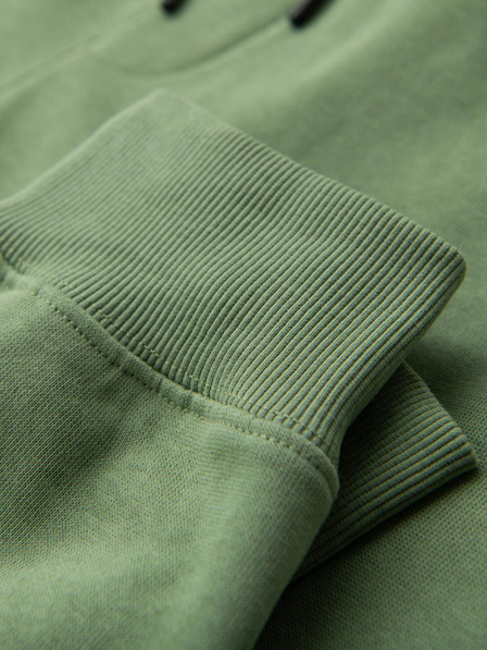 Ombre Clothing Мъжки суитшърт BASIC jogger с ребрирован край - зелено V3 OM-PABS-0305 Ombre Clothing