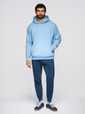 Ombre Clothing Мъжки спортни панталони BASIC джогър с жебрована крачола - тъмно сини V4 OM-PABS-0305 Ombre Clothing