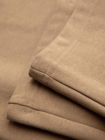 Ombre Clothing Мъжки памучни суитшърт BASIC с необшит край - кафяво V2 OM-PABS-0304 Ombre Clothing