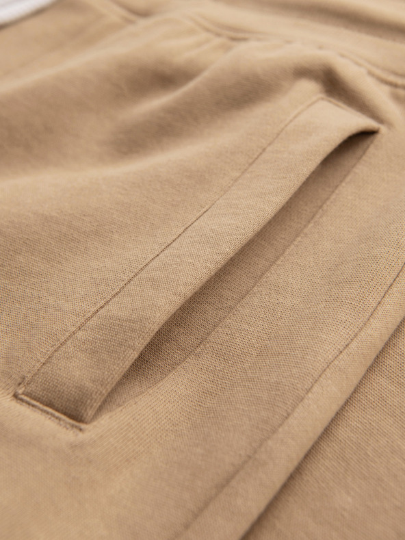 Ombre Clothing Мъжки памучни суитшърт BASIC с необшит край - кафяво V2 OM-PABS-0304 Ombre Clothing