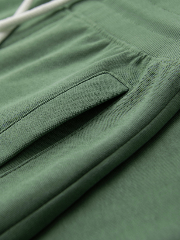 Ombre Clothing Мъжки памучни суитшърт BASIC с необшит край - зелено V3 OM-PABS-0304 Ombre Clothing