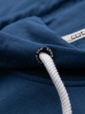 Ombre Clothing Мъжки памучен суитшърт BASIC с цип и качулка - тъмно син V4 OM-SSBZ-0272 Ombre Clothing