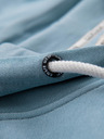 Ombre Clothing Мъжко памучно еластично суитшърт BASIC с качулка - синьо V7 OM-SSBZ-0272 Ombre Clothing