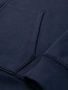 Ombre Clothing Мъжко суитшърт с качулка от гладко плетиво - тъмно синьо V4 OM-SZBC-0196 Ombre Clothing