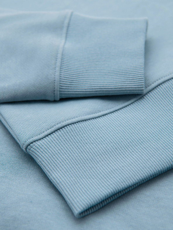 Ombre Clothing Мъжко суитшърт BASIC с кръгло деколте - синьо Ombre Clothing