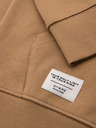 Ombre Clothing Мъжко памучно суитшърт BASIC с качулка - кафяво V2 OM-SSBZ-0272 Ombre Clothing