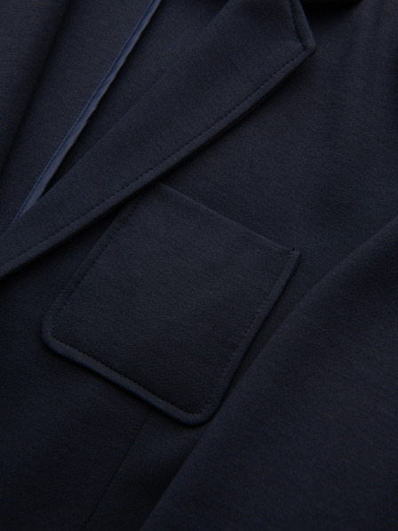 Ombre Clothing Мъжки плетен сако с тънко кроене slim fit с фина текстура - тъмно синьо V3 M165 Ombre Clothing