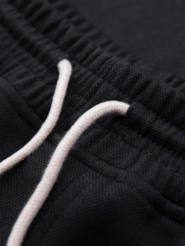 Ombre Clothing Мъжки структурирани шорти REGULAR FIT - черно V2 OM-SRSK-0124 Ombre Clothing