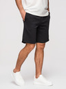 Ombre Clothing Мъжки шорти REGULAR FIT от френски фротирани плет - черно V4 OM-SRSK-0196 Ombre Clothing