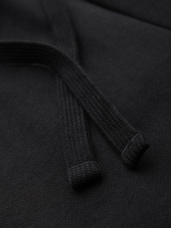 Ombre Clothing Мъжки шорти REGULAR FIT от френски фротирани плет - черно V4 OM-SRSK-0196 Ombre Clothing