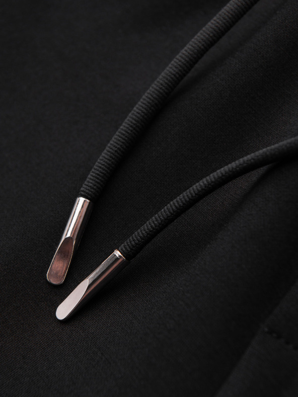 Ombre Clothing Мъжки шорти REGULAR FIT от гладък плет - черно V1 OM-SRBC-0153 Ombre Clothing