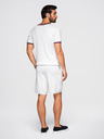 Ombre Clothing Мъжки вискозни структурирани шорти REGULAR - бяло V1 OM-SRCS-0203 Ombre Clothing