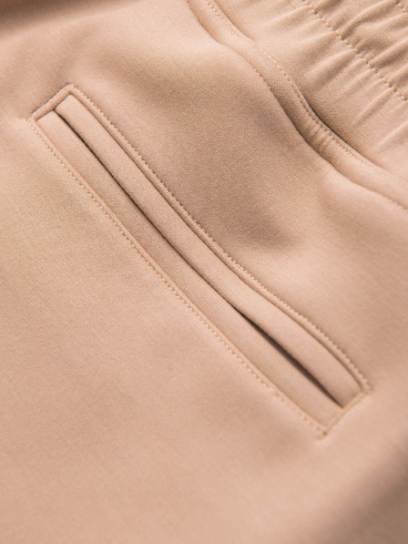 Ombre Clothing Мъжки шорти REGULAR FIT от гладък плет - бежово V3 OM-SRBC-0153 Ombre Clothing