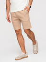 Ombre Clothing Мъжки шорти REGULAR FIT от гладък плет - бежово V3 OM-SRBC-0153 Ombre Clothing