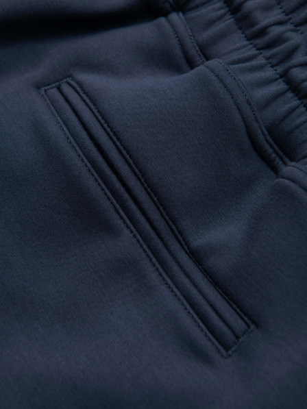 Ombre Clothing Мъжки шорти от гладък плет REGULAR FIT - тъмно синьо V4 OM-SRBC-0153 Ombre Clothing