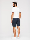 Ombre Clothing Мъжки шорти от гладък плет REGULAR FIT - тъмно синьо V4 OM-SRBC-0153 Ombre Clothing