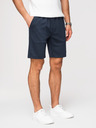 Ombre Clothing Мъжки шорти от гладък плет REGULAR FIT - тъмно синьо V4 OM-SRBC-0153 Ombre Clothing
