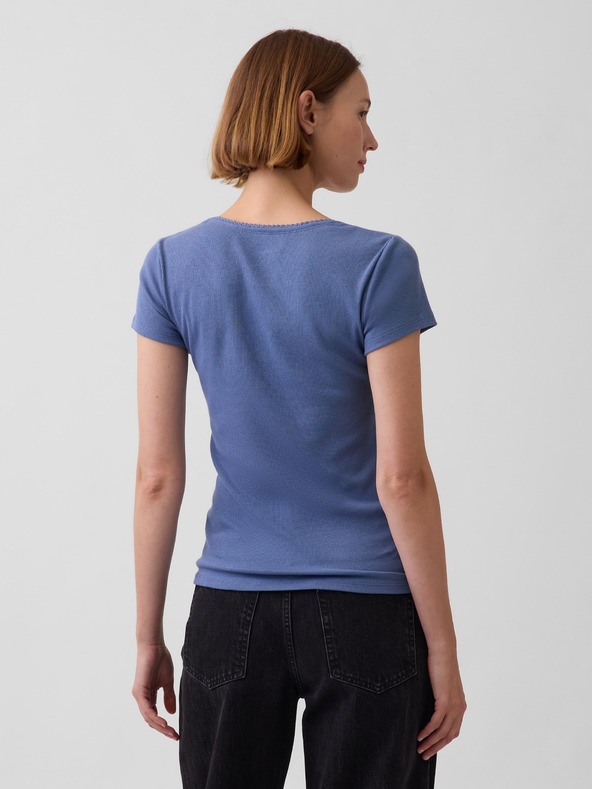 GAP Ребрести тениска с лого GAP