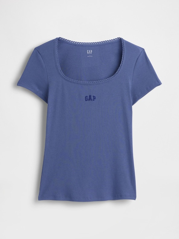 GAP Ребрести тениска с лого GAP
