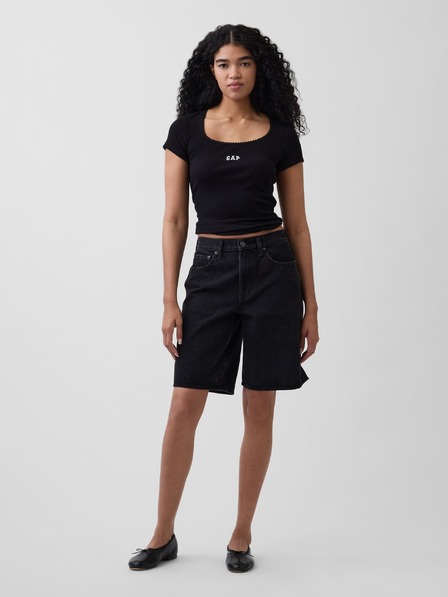 GAP Ребрести тениска с лого GAP