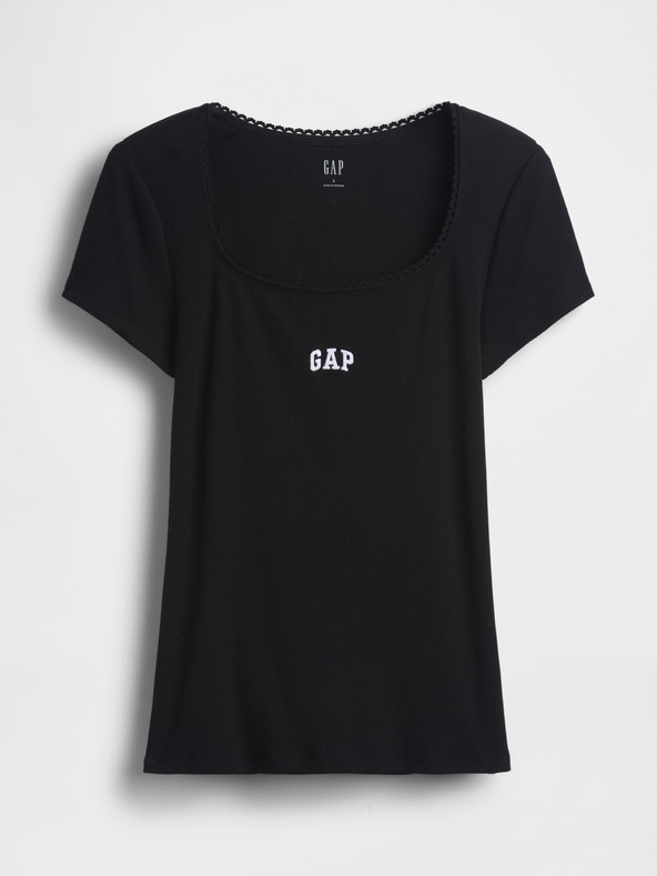 GAP Ребрести тениска с лого GAP