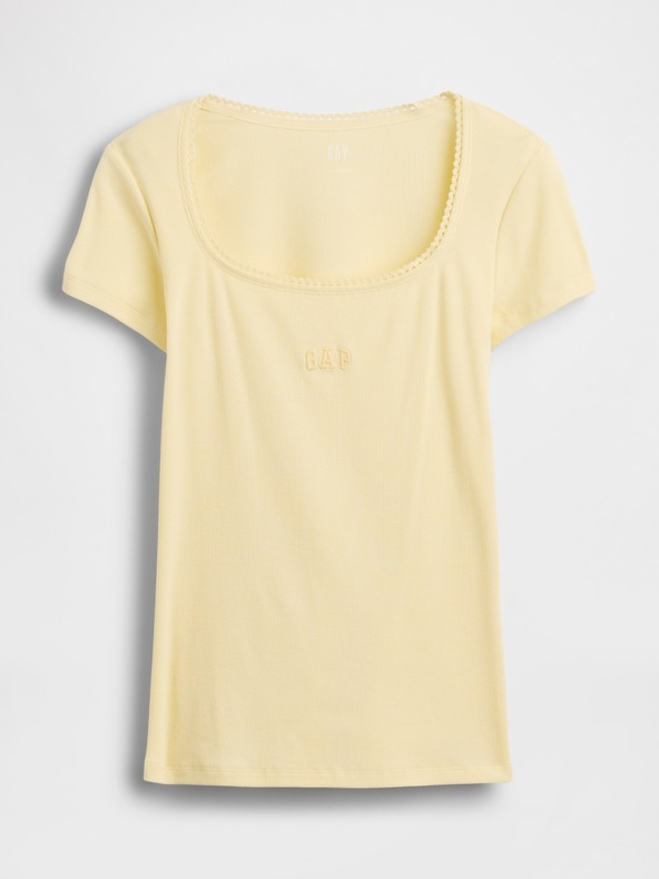 GAP Ребрести тениска с лого GAP
