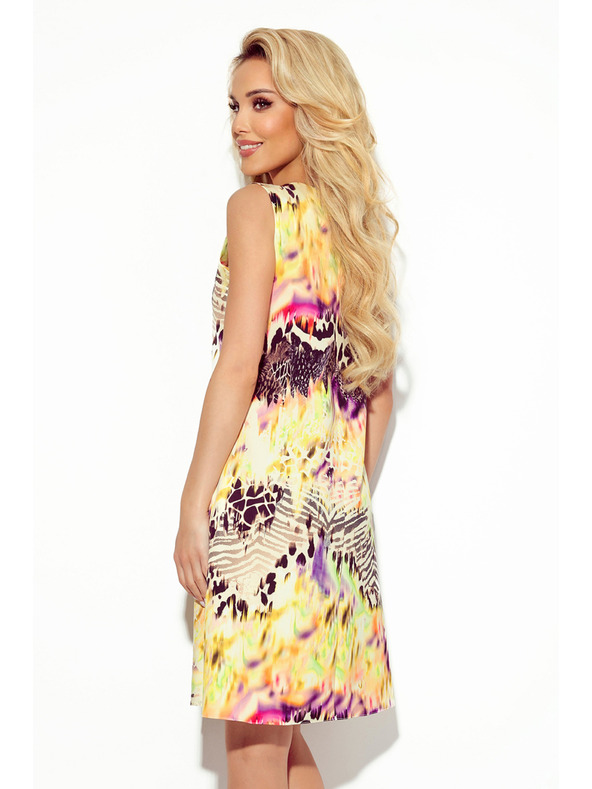 numoco Плоска рокля с жълт леопардов принт Numoco VICTORIA