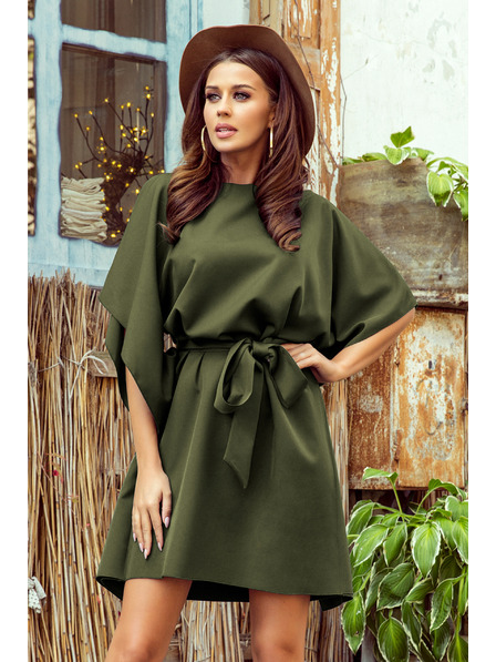 numoco SOFIA Рокля с мотив пеперуда - КАКИ