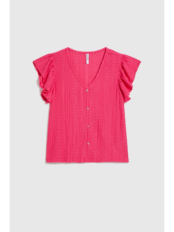 Moodo Блуза с V деколте фуксия Moodo