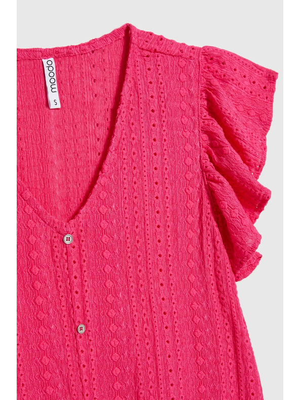 Moodo Блуза с V деколте фуксия Moodo